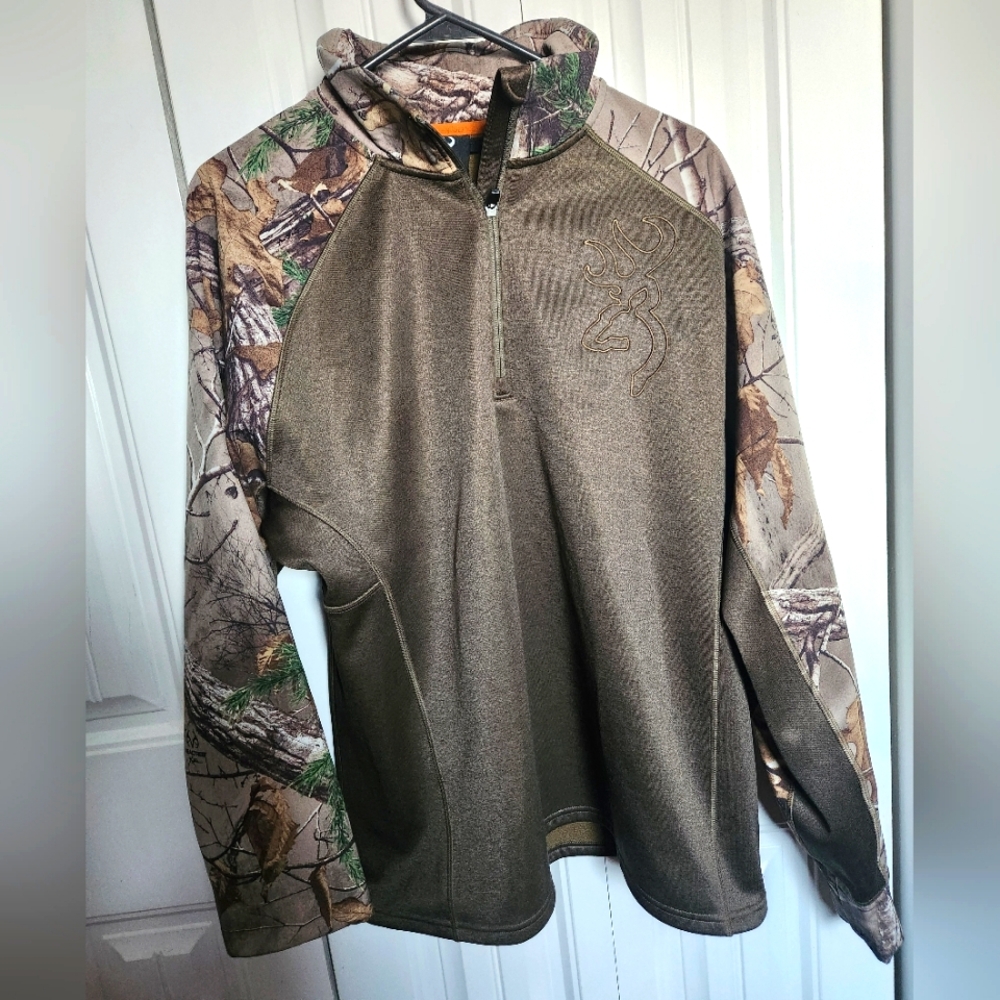 BROWNING REAL TREE QUARTER ZIP- MEN'S LARGE